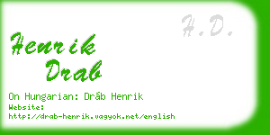 henrik drab business card